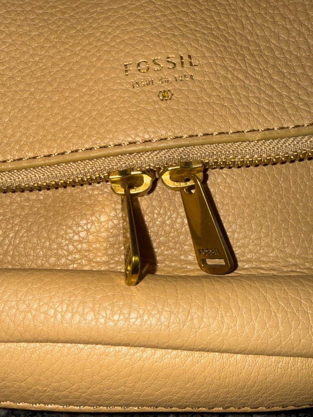NWOT Fossil Preston Tan Leather Small Crossbody Bag - Picture 7 of 10